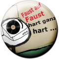 Magnetbutton Faust auf Faust