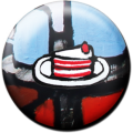 Magnetbutton Kuchen