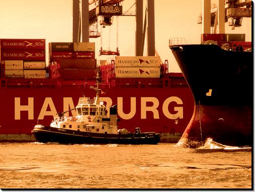 Magnetbrett Hafen Hamburg