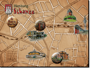 Magnetbrett Plan Schanze